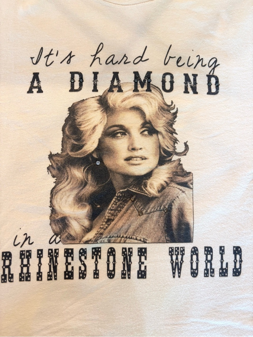Dolly Parton Graphic Tee - “It's Hard Being a Diamond in a Rhinestone World”